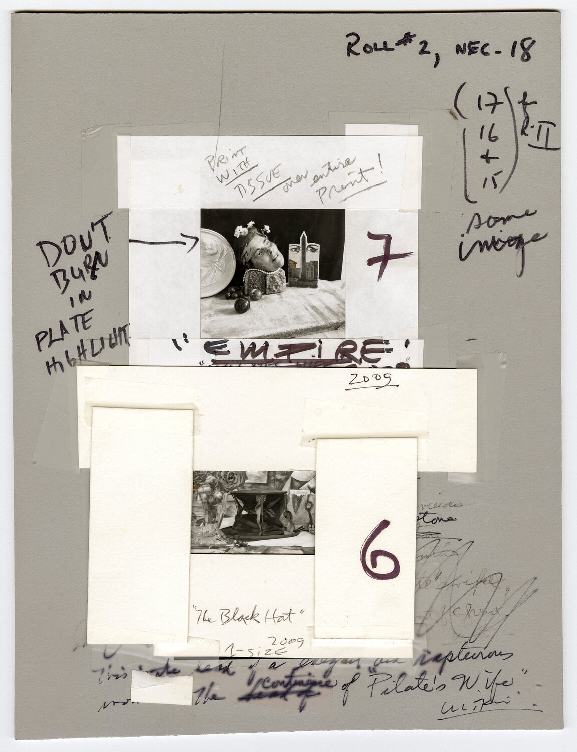 Black Hat (includes "Empire" on contact sheet), NM Joel-Peter Witkin Fotografie zu verkaufen