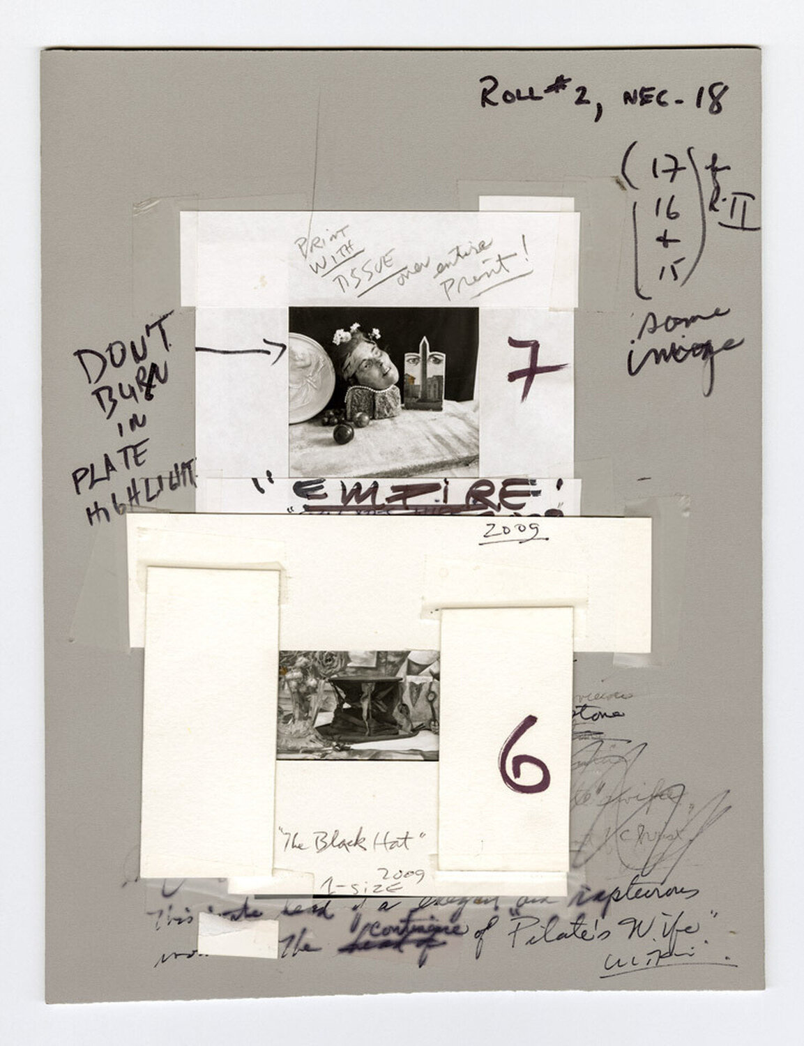 Black Hat (includes "Empire" on contact sheet), New Mexico Joel-Peter Witkin Fotografie zu verkaufen