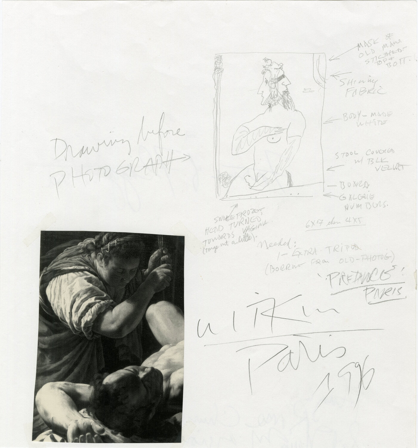 Prudence, Paris Joel-Peter Witkin Opera su carta in vendita