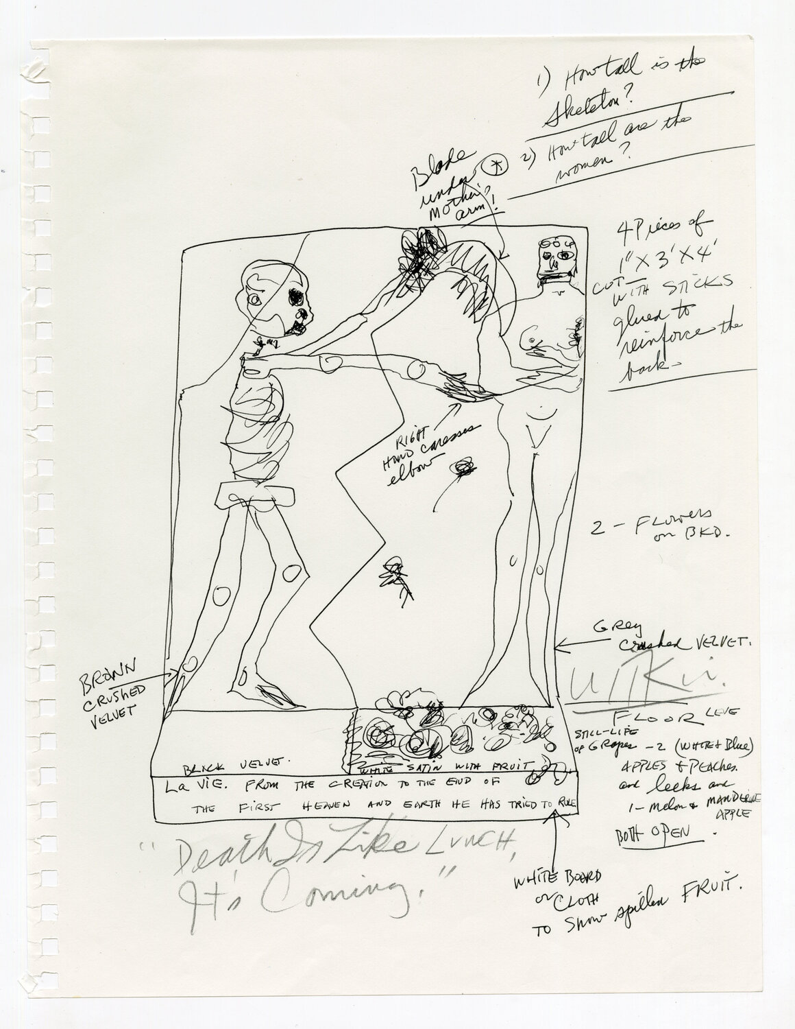 Death is Like Lunch, it's Coming Joel-Peter Witkin Opera su carta in vendita