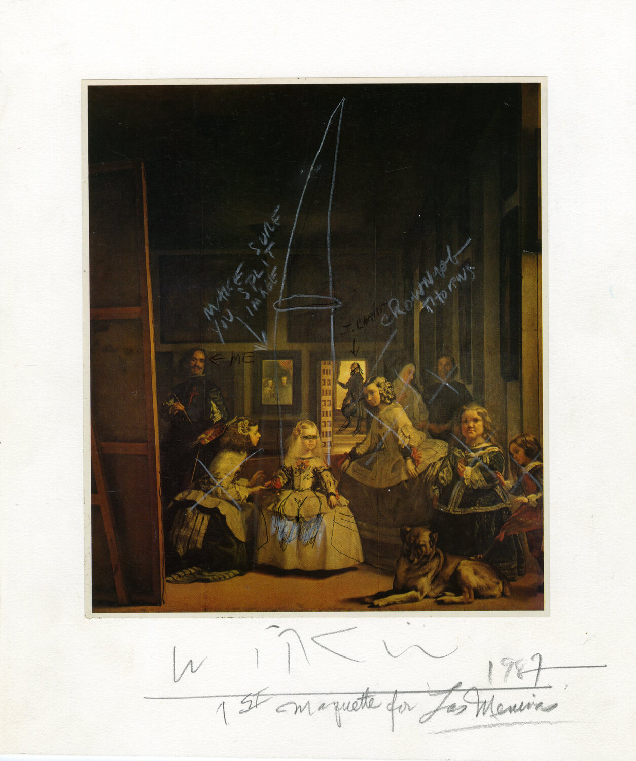 1st maquette for Las Meninas Joel-Peter Witkin Werk auf Papier zu verkaufen