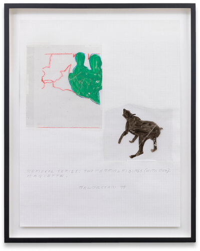 Removal Series: Two Partial Figures (With Dog). Maquette. van John Baldessari, Werk op papier te koop op Singulart