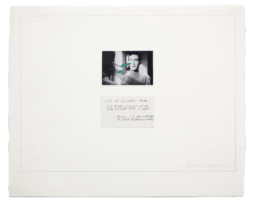 Portrait: Cut to Jockers' Face van John Baldessari, Werk op papier te koop op Singulart