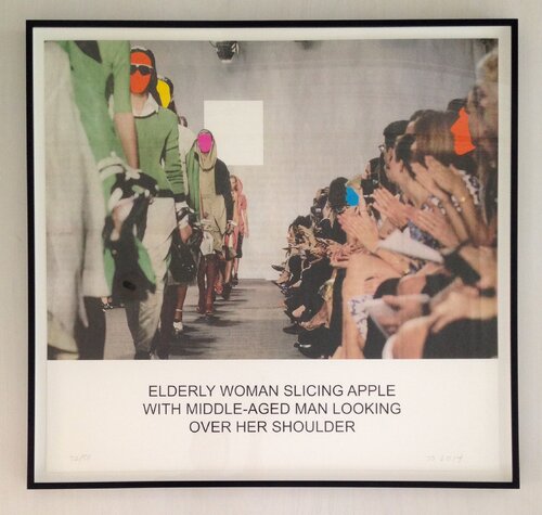 The News: Elderly Woman Slicing Apple... van John Baldessari, Afdruk te koop op Singulart