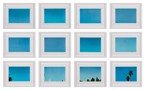 Throwing Three Balls in the Air to Get a Straight Line (Best of Thirty-Six Attempts) van John Baldessari, Fotografie te koop op Singulart
