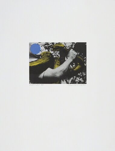 Man with Snake (Blue and Yellow) van John Baldessari, Afdruk te koop op Singulart