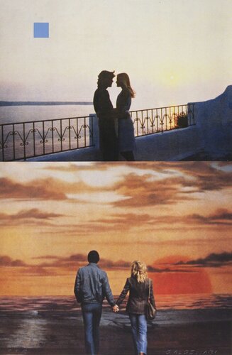 Two Sunsets (One with Square Blue Moon) van John Baldessari, Afdruk te koop op Singulart