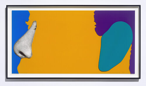 Noses & Ears, Etc.: Face with Nose and (Green) Ear van John Baldessari, Afdruk te koop op Singulart