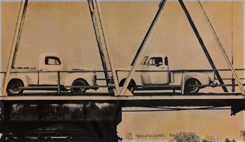 Two trucks/two decisions (on bridge) by John Baldessari, Photography for Sale on Singulart