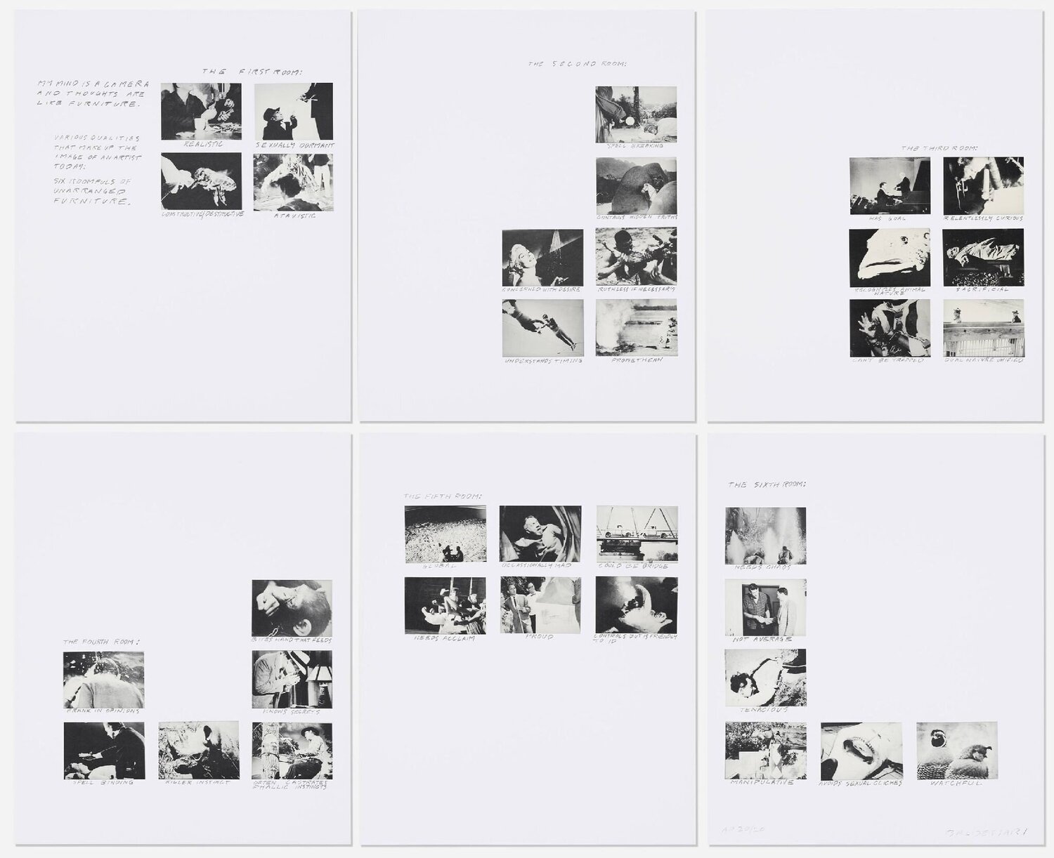 Six Rooms John Baldessari Druck zu verkaufen