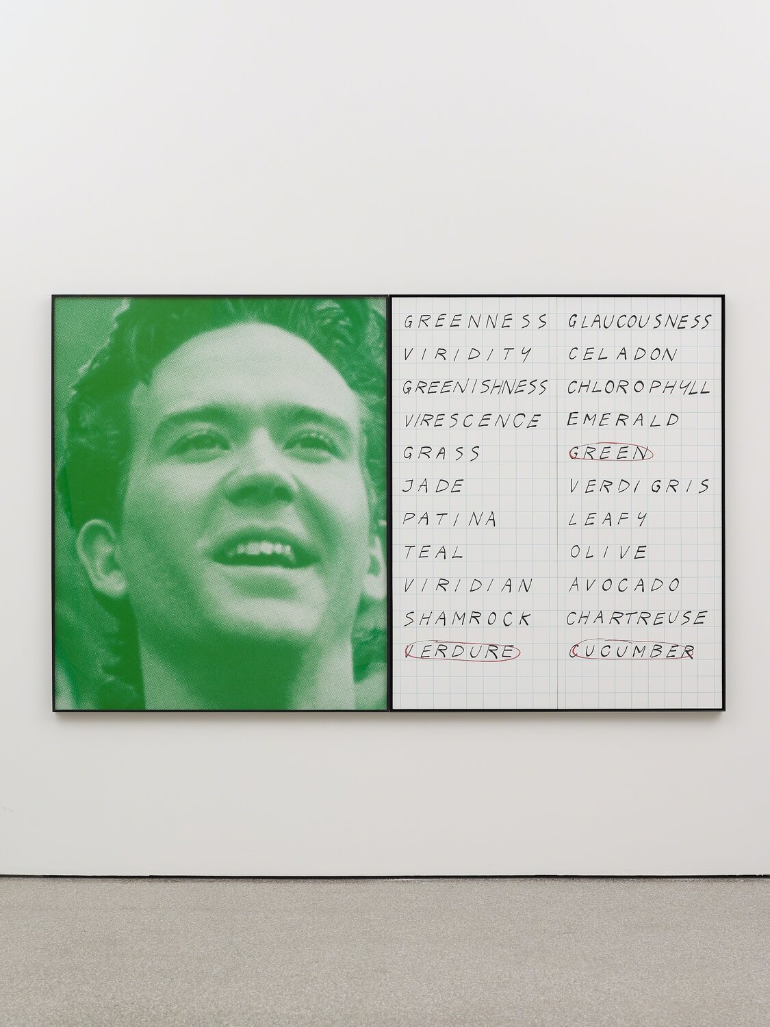 Prima Facie (Fourth State): Green and Et Cetera John Baldessari Dipinto originale in vendita