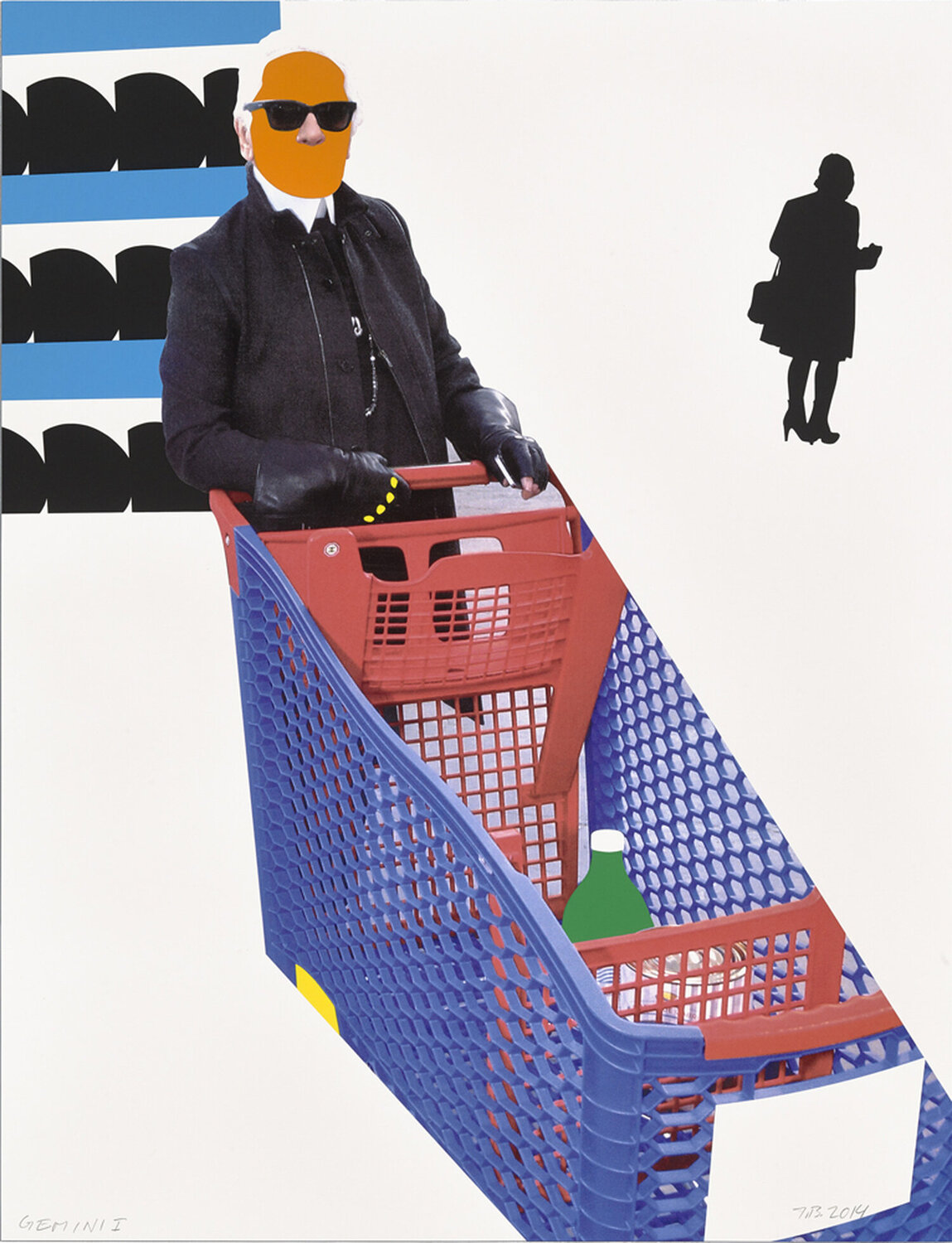 Karl Lagerfeld John Baldessari Afdruk te koop