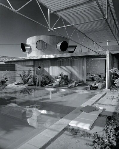 Albert Frey, Frey House, Palm Springs, California. Signed Silver Gelatin Print de Julius Shulman, Fotografía a la venta en Singulart