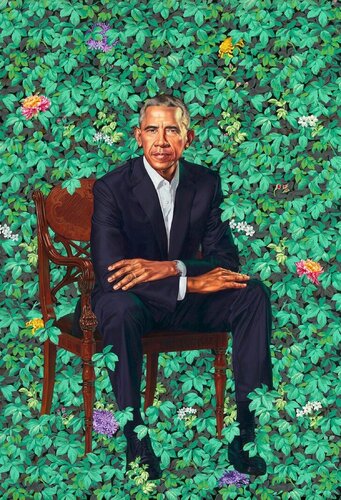 Portrait of Barrack Obama de Kehinde Wiley, Impresión a la venta en Singulart