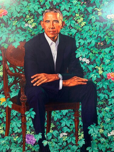 Portrait of Barack Obama by Kehinde Wiley de Kehinde Wiley, Impresión a la venta en Singulart