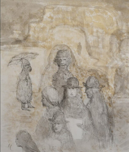 Rain (lluvia) van Leonora Carrington, Werk op papier te koop op Singulart