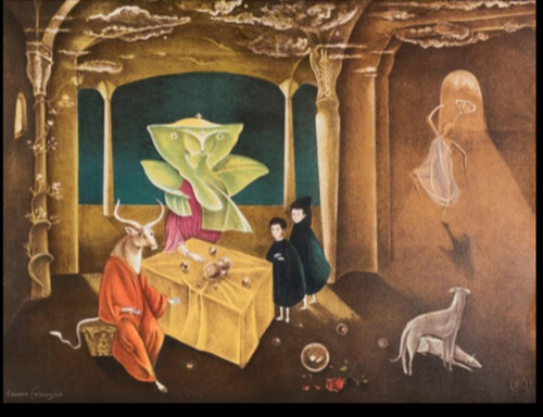And then we saw the daughter of the minotaur van Leonora Carrington, Afdruk te koop op Singulart