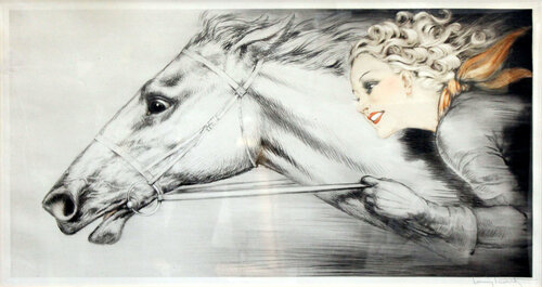 Thoroughbreds van Louis Icart, Afdruk te koop op Singulart