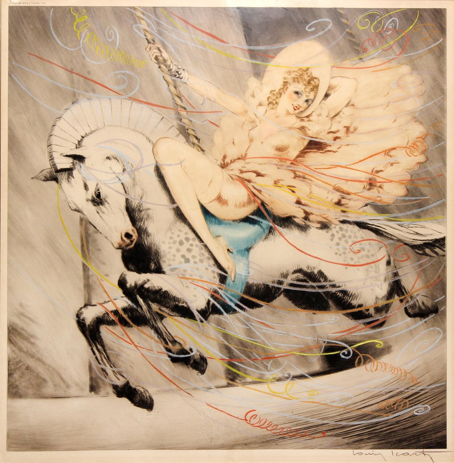 Mardi Gras (A La Fete) Louis Icart Druck zu verkaufen