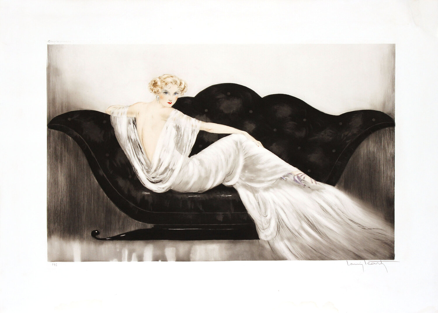 ルイ・イカール Louis Icart 【美しいモデル】1937年作 ルイ・イカール Louis Icart 【美しいモデル】1937年作