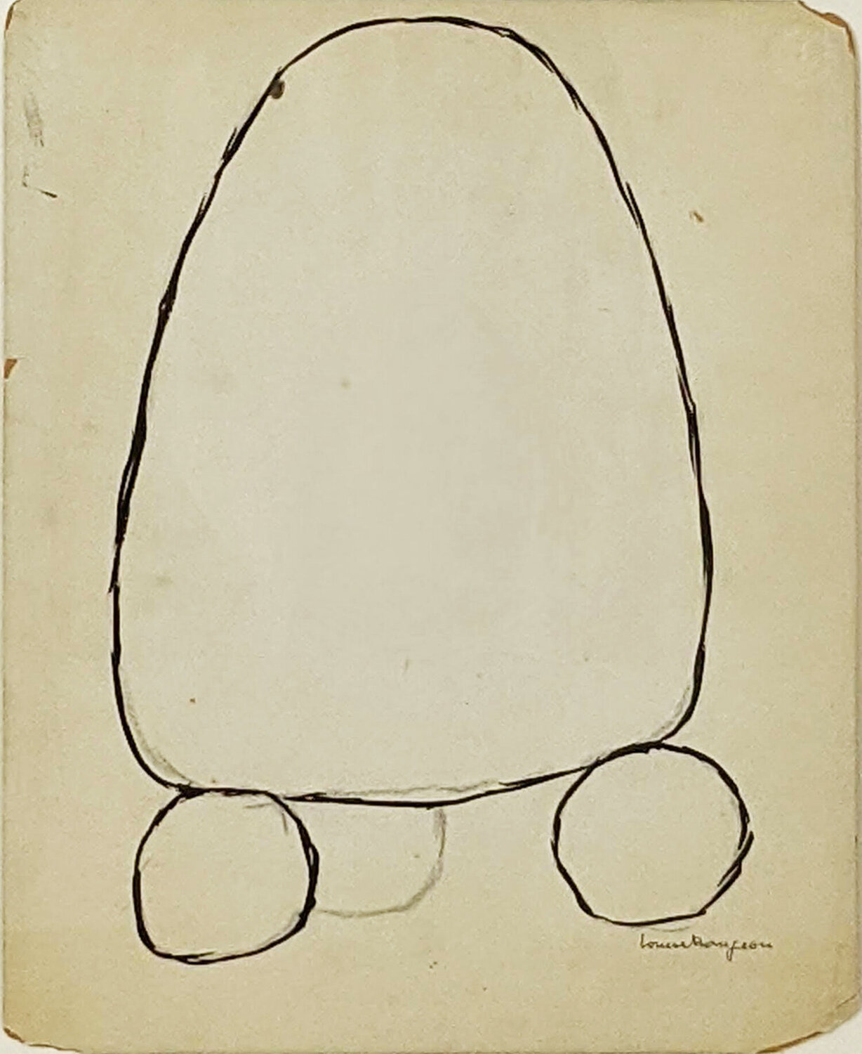 Untitled (Double-sided ink on board) Louise Bourgeois Werk auf Papier zu verkaufen