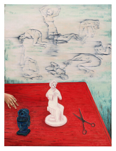 Att lägga två fingrar i kors / Hope for Good Luck by Mamma Andersson, Painting for Sale on Singulart