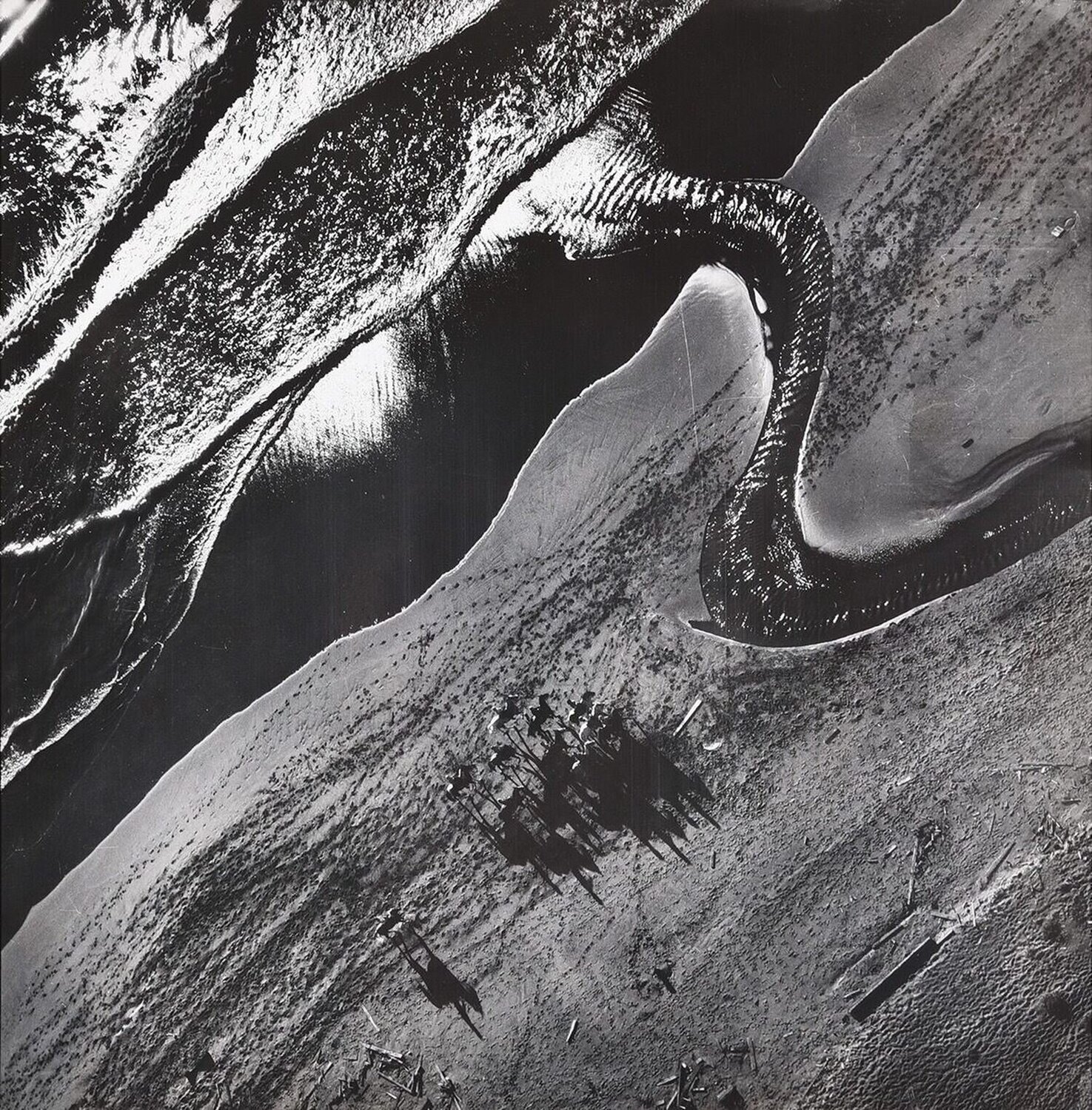 Untitled (Square Aerial with Horseback Riders) Margaret Bourke-White Fotografie zu verkaufen