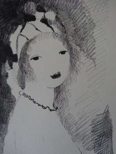 Jeune fille au collier di Marie Laurencin, Stampa in vendita su Singulart