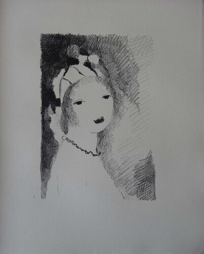 Jeune fille au collier van Marie Laurencin, Afdruk te koop op Singulart