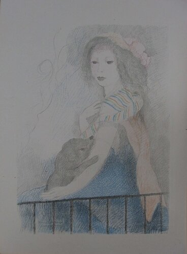 Autoportrait au petit chien di Marie Laurencin, Stampa in vendita su Singulart