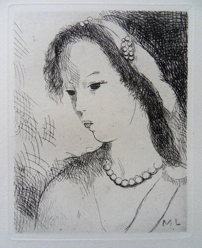 Jeune fille au collier de perles by Marie Laurencin, Print for Sale on Singulart