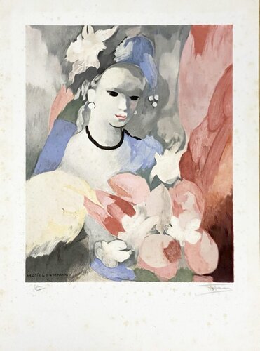 Femme au bouquet de fleurs van Marie Laurencin, Afdruk te koop op Singulart
