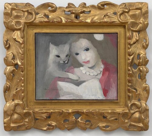 Jeune fille au chat van Marie Laurencin, Schilderij te koop op Singulart