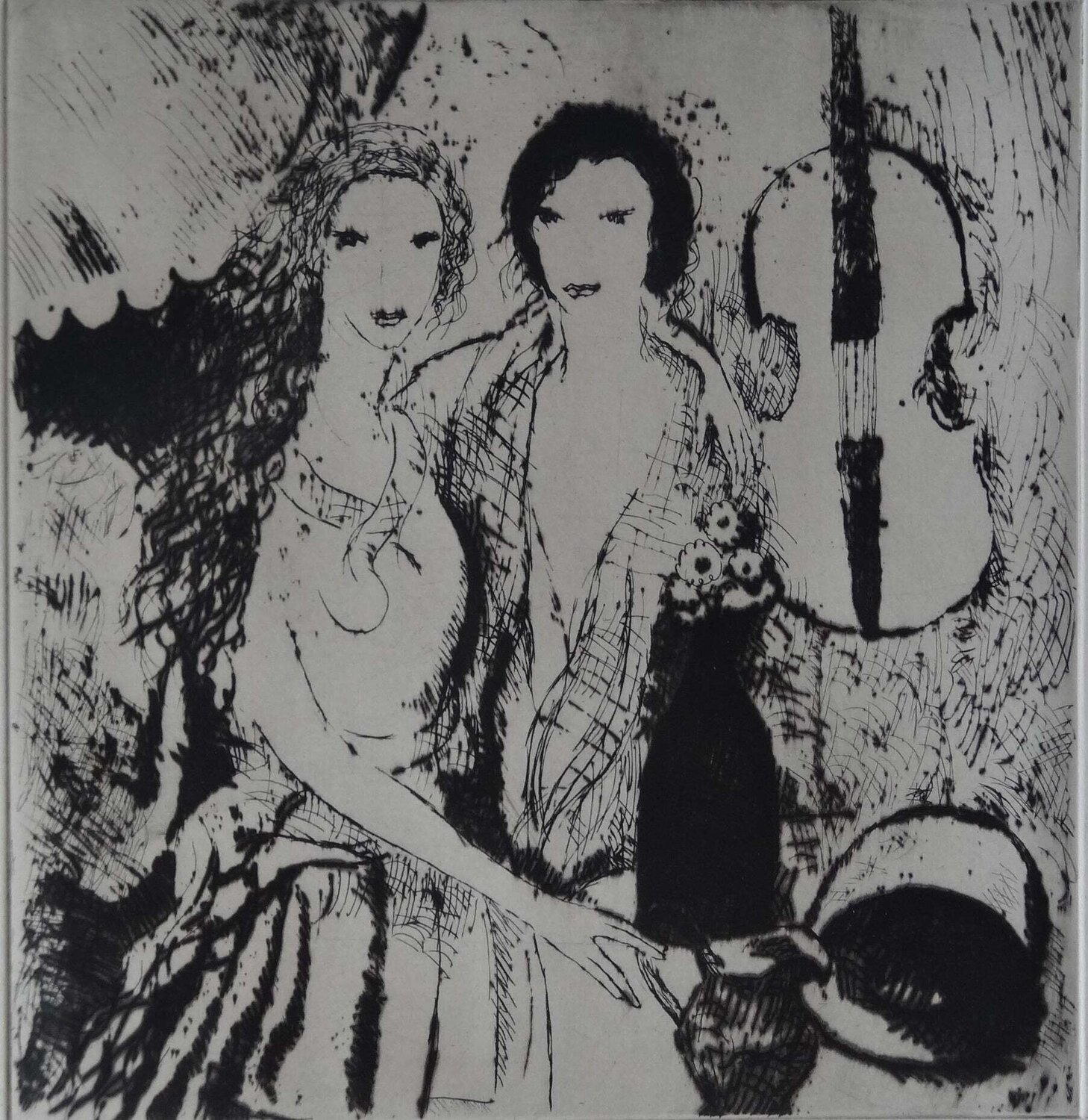 Jeunes filles au violoncelle Marie Laurencin Impresión en venta