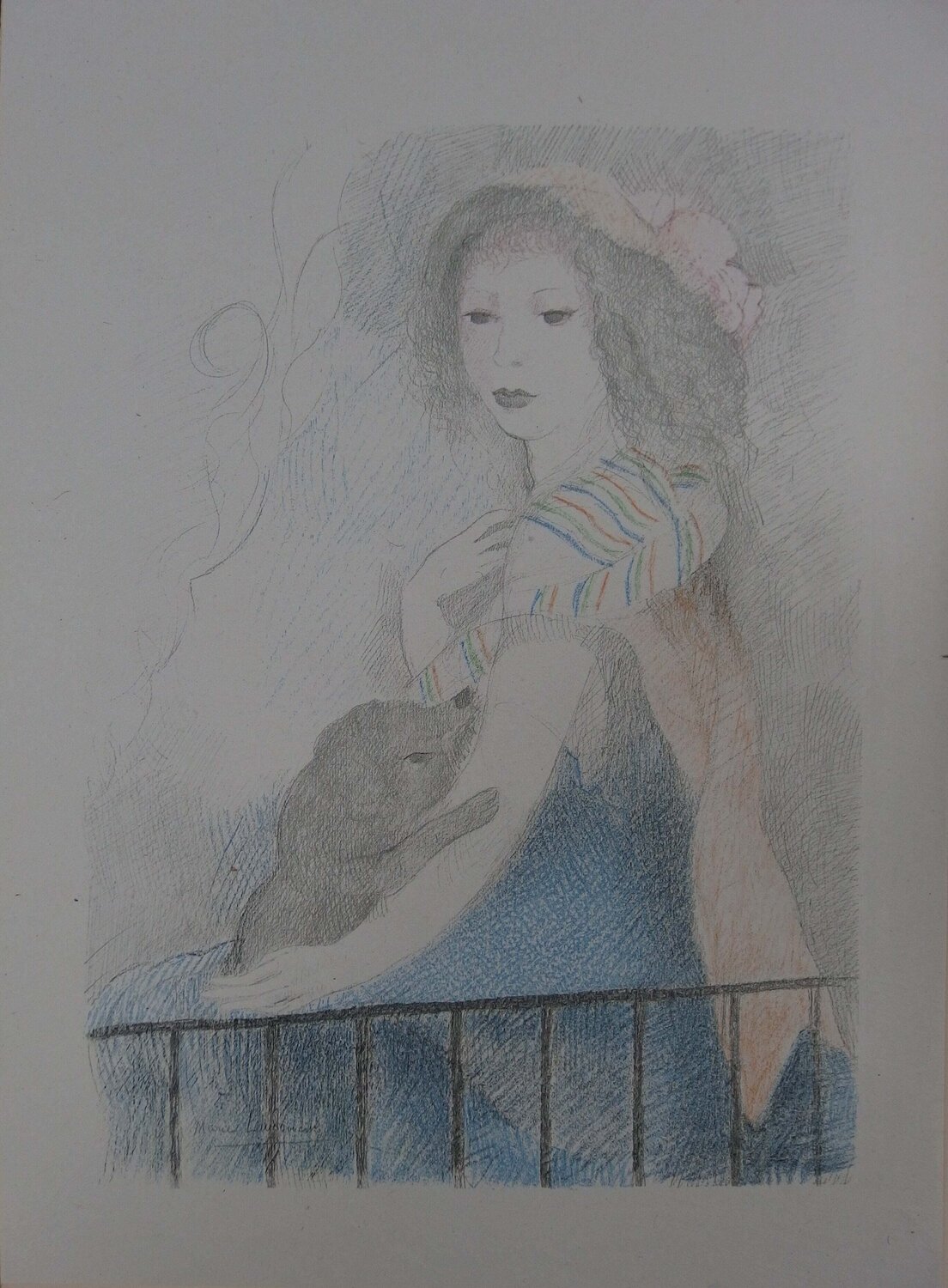 Autoportrait au petit chien Marie Laurencin Édition à vendre