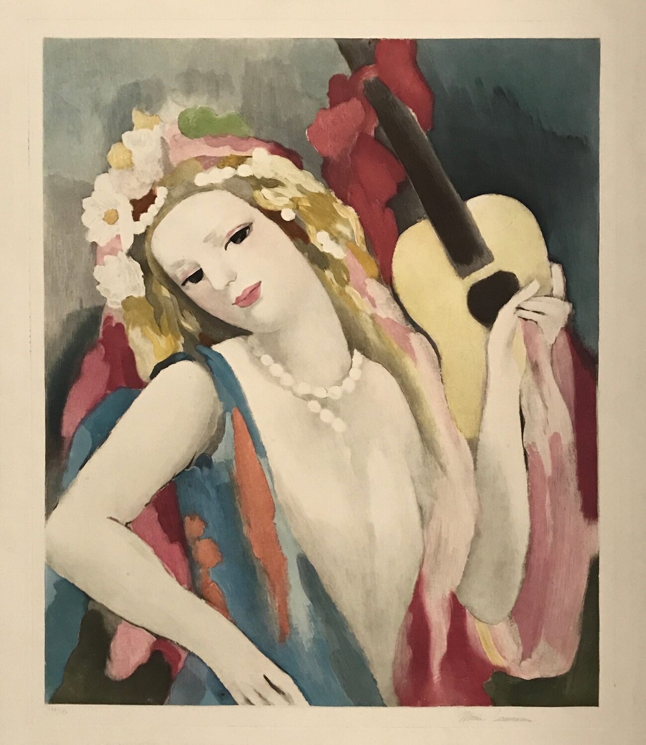 Femme a la Guitare Marie Laurencin Druck zu verkaufen