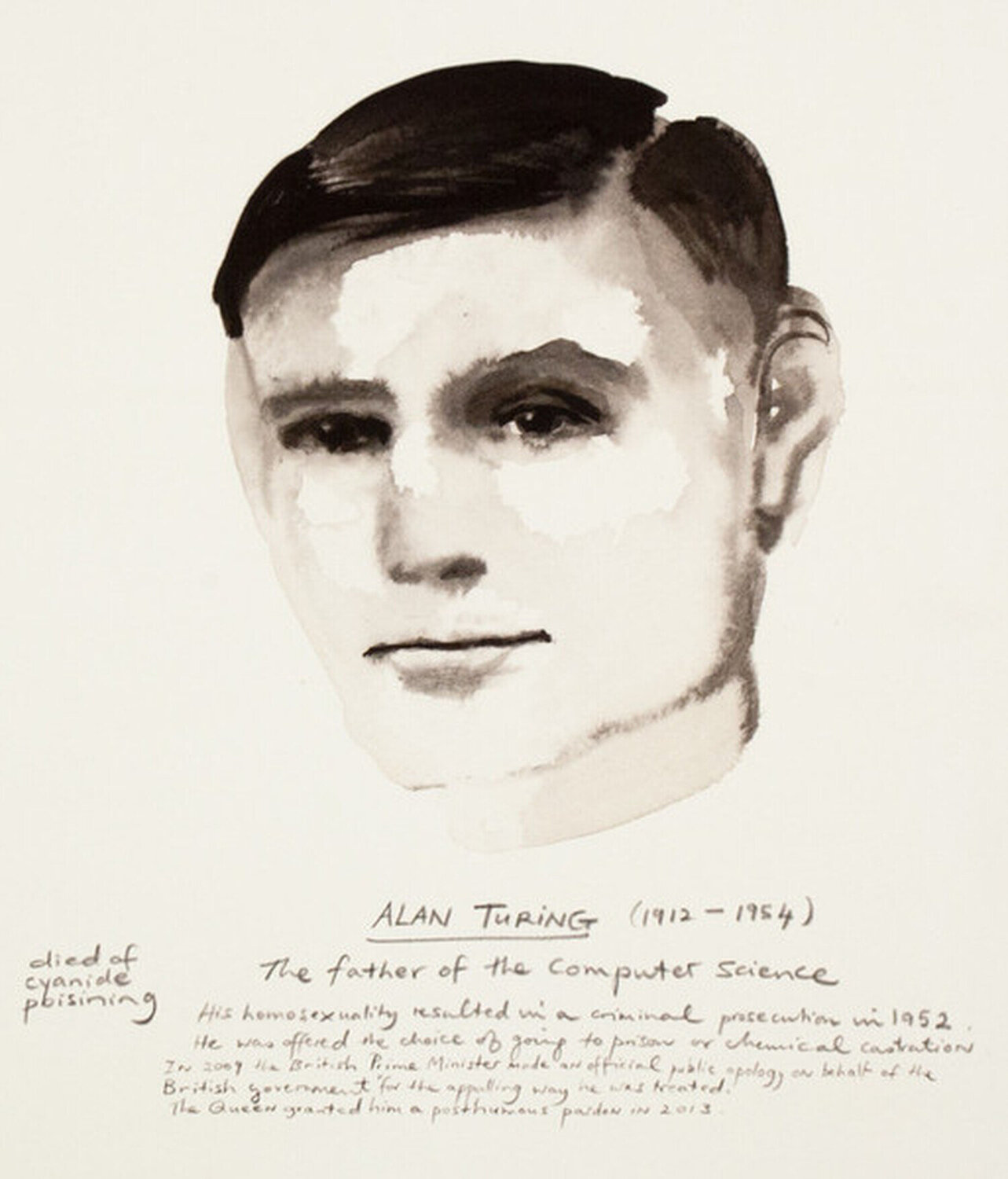 Alan Turing Marlene Dumas Stampa in vendita