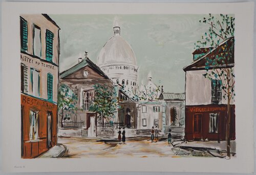 Eglise Saint-Pierre, Place du Tertre à Montmartre, Lithographie signée by Maurice Utrillo, Print for Sale on Singulart