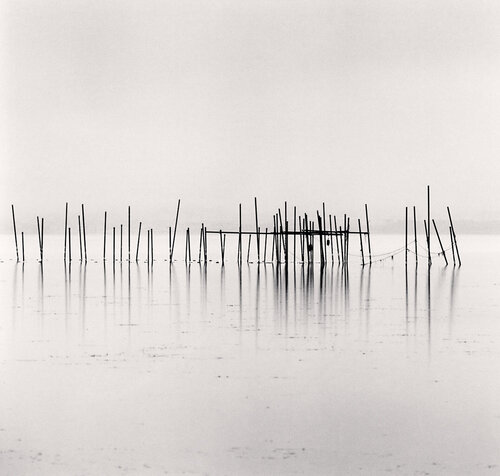 Sixty Five Posts, Biwa Lake, Honshu, Japan by Michael Kenna, Photography for Sale on Singulart
