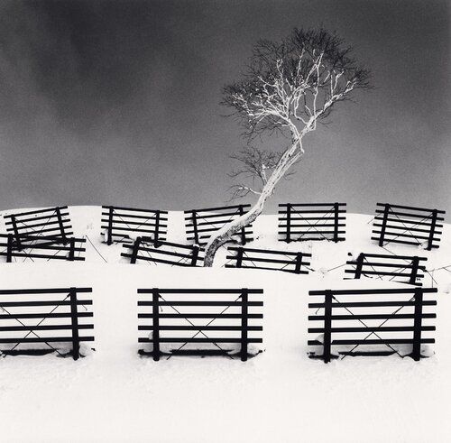 Dakekanba and Snow Barriers, Hokkaido, Japan van Michael Kenna, Fotografie te koop op Singulart