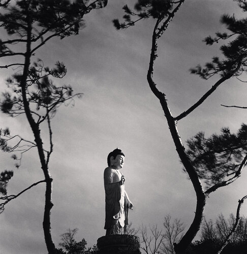 Standing Buddha, Manbulsa Temple, Yeongcheon, Gyeongsangbuk-do, South Korea van Michael Kenna, Fotografie te koop op Singulart