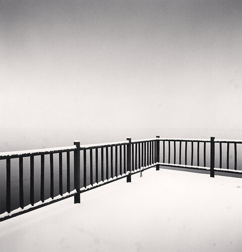 Fence in Snowfall, Toya Lake, Hokkaido, Japan van Michael Kenna, Fotografie te koop op Singulart