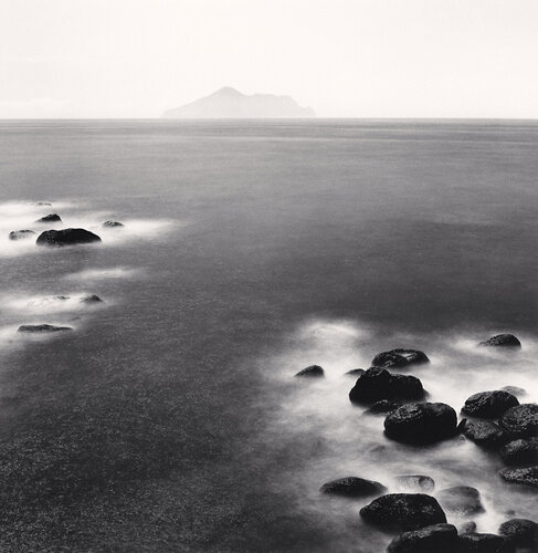Waiao Beach Rocks and Guishan Island, Taiwan van Michael Kenna, Fotografie te koop op Singulart