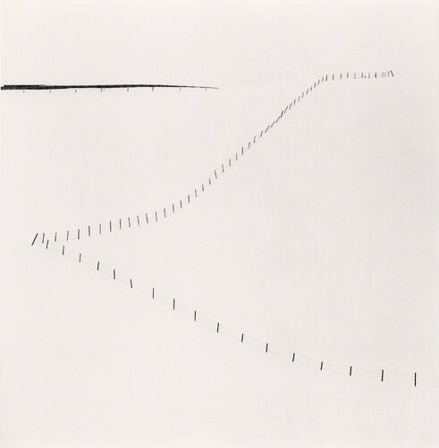 Hillside Fence, Study 6, Teshikaga, Hokkaido, Japan di Michael Kenna, Fotografia in vendita su Singulart