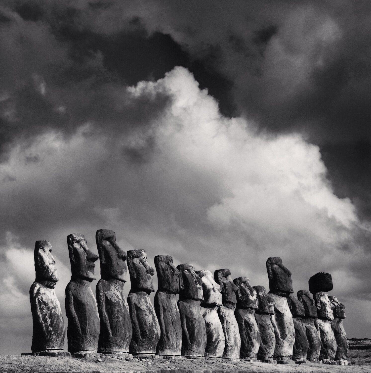 Moai, Study 16, Ahu Tongariki, Easter Island. Michael Kenna