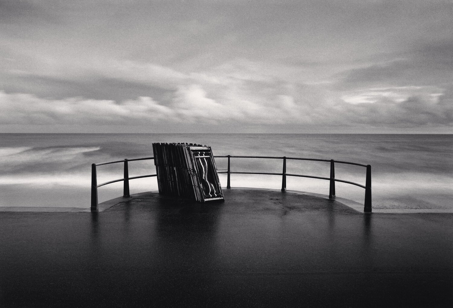 Deckchairs, Bournemouth, Dorset, England. Michael Kenna