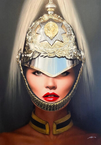 Kate Moss Queens Guard by Michael Moebius, Print for Sale on Singulart