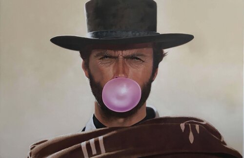 Blondie (Clint Eastwood) van Michael Moebius, Afdruk te koop op Singulart