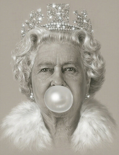 Queen Elizabeth Bubblegum van Michael Moebius, Afdruk te koop op Singulart