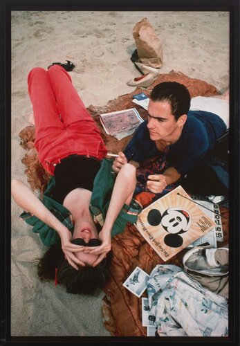 CZ and Max on the beach, Truro, MA van Nan Goldin, Fotografie te koop op Singulart